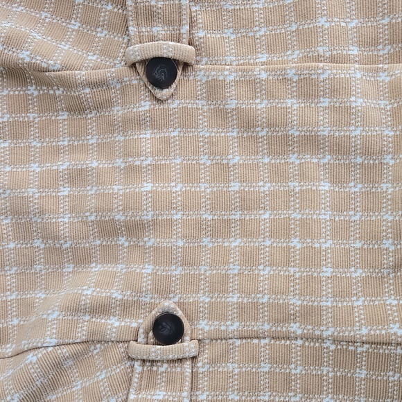 Ann Taylor Tan Checkered Sleeveless Dress Size 0 - Picture 5 of 9